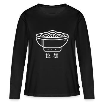 Ramen - Frauen Premium Bio Langarmshirt - Schwarz - Vorne - Julia (174cm)