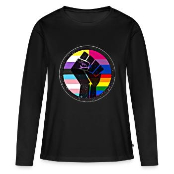 Pride - Frauen Premium Bio Langarmshirt - Schwarz - Vorne - Julia (174cm)