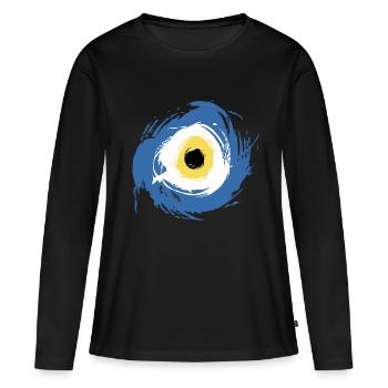 Nazar - T-shirt manches longues Premium bio Femme - noir - Devant - Julia (174cm)