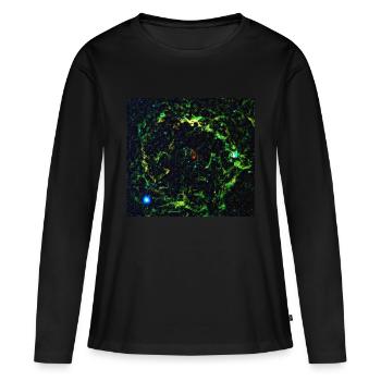 Orions Kopf in Infrarot - Frauen Premium Bio Langarmshirt - Schwarz - Vorne - Julia (174cm)