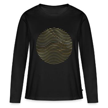 soleil - T-shirt manches longues Premium bio Femme - noir - Devant - Julia (174cm)
