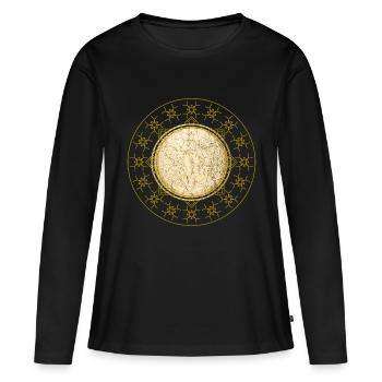 mandala buddhismus spiritualität - Frauen Premium Bio Langarmshirt - Schwarz - Vorne - Julia (174cm)