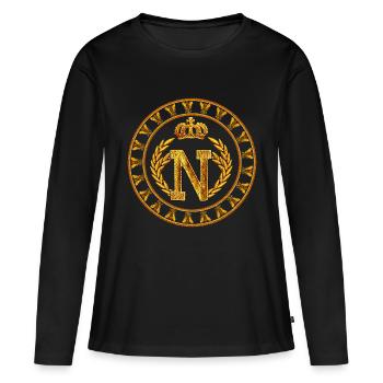 Napoléon abeille 3 - T-shirt manches longues Premium bio Femme - noir - Devant - Julia (174cm)