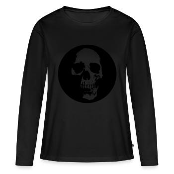 skull - T-shirt manches longues Premium bio Femme - noir - Devant - Julia (174cm)
