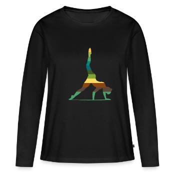 Kunstturnen Bodenturnen Fitness Sport Gymnastic - Frauen Premium Bio Langarmshirt - Schwarz - Vorne - Julia (174cm)