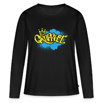 Grafitti Kind Sprayer - T-shirt manches longues Premium bio Femme - noir - Devant - Julia (174cm)