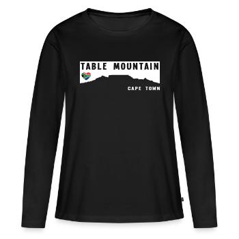 Cape Town Cap Table Mountain Tafelberg Montagne - T-shirt manches longues Premium bio Femme - noir - Devant - Julia (174cm)