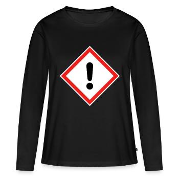 Health Warning, Health Warning - Women's Premium Organic Long Sleeve Shirt - black - Front - Julia (174cm)