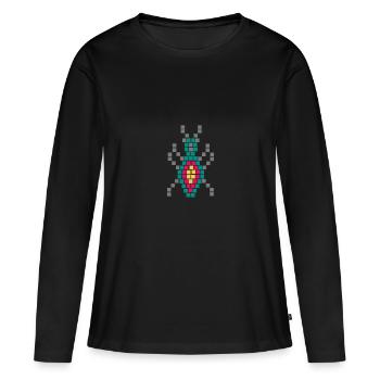 Symbole Maya Amour Éternel Le Tatouage Maquech Beetle - T-shirt manches longues Premium bio Femme - noir - Devant - Julia (174cm)