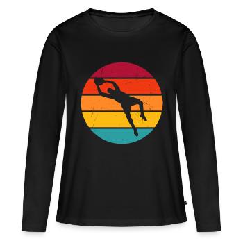 Football Gardien de but Footballeurs Gardiens de but Gardiens de but - T-shirt manches longues Premium bio Femme - noir - Devant - Julia (174cm)