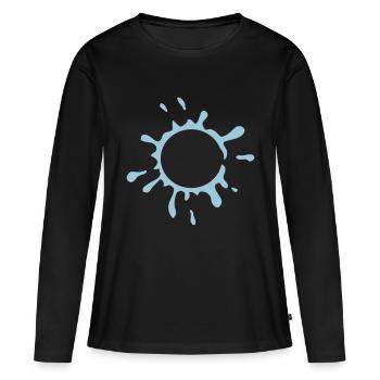 Conception de bulle de savon éclatante - T-shirt manches longues Premium bio Femme - noir - Devant - Julia (174cm)