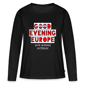 Concours Eurovision de la chanson - T-shirt manches longues Premium bio Femme - noir - Devant - Julia (174cm)