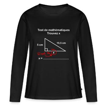 Trouvez x - T-shirt manches longues Premium bio Femme - noir - Devant - Julia (174cm)