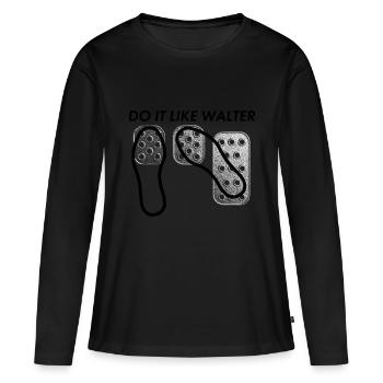 Pedale Rallye - Frauen Premium Bio Langarmshirt - Schwarz - Vorne - Julia (174cm)