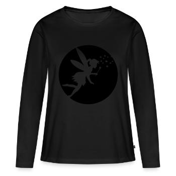 Fee - Frauen Premium Bio Langarmshirt - Schwarz - Vorne - Julia (174cm)