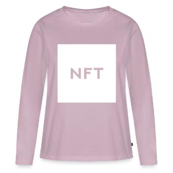 NFT - Non Fungible Token - Women's Premium Organic Long Sleeve Shirt - dusky pink - Front - Julia (174cm)