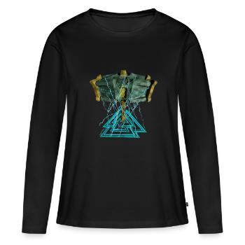 LAST THUNDER - Women's Premium Organic Long Sleeve Shirt - black - Front - Julia (174cm)