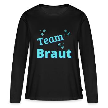 Team Braut 2023 - Frauen Premium Bio Langarmshirt - Schwarz - Vorne - Julia (174cm)