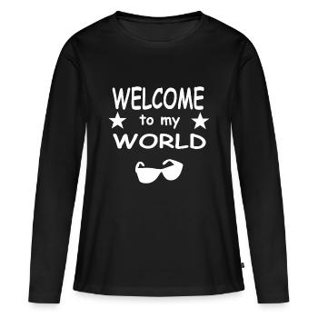 Été - T-shirt manches longues Premium bio Femme - noir - Devant - Julia (174cm)