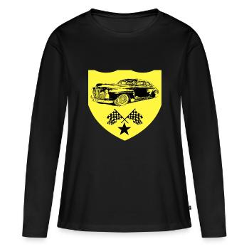 Auto - Frauen Premium Bio Langarmshirt - Schwarz - Vorne - Julia (174cm)