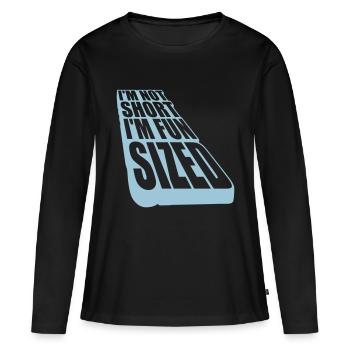 Pas court taille amusante - T-shirt manches longues Premium bio Femme - noir - Devant - Julia (174cm)