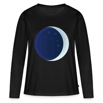 Éclipse lunaire - T-shirt manches longues Premium bio Femme - noir - Devant - Julia (174cm)