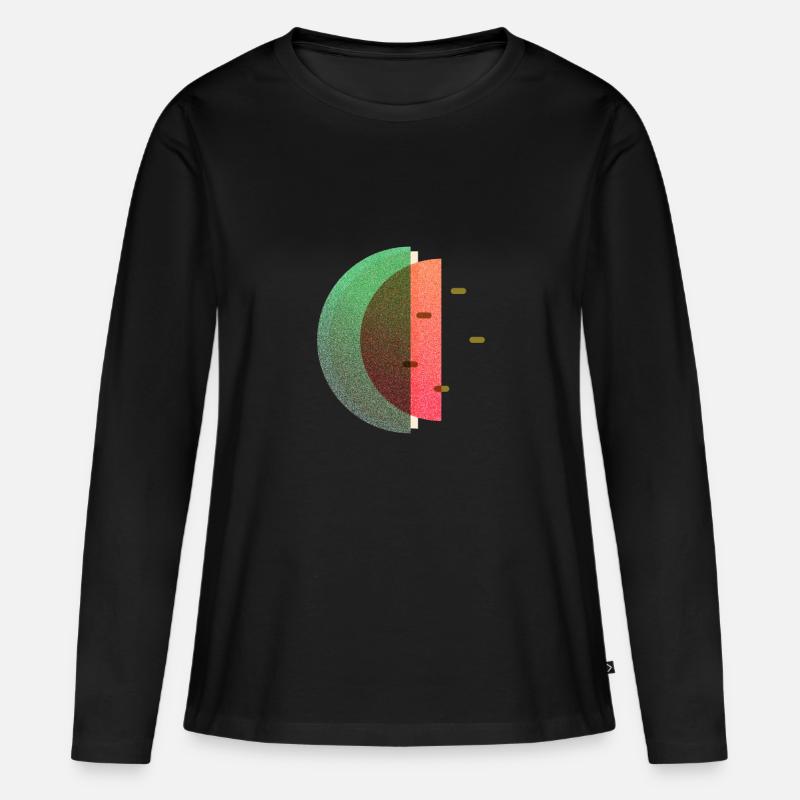 Abstract Summer Melon Pattern Variant 3 - Women's Premium Organic Long Sleeve Shirt - black