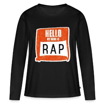 Rap Musik - Frauen Premium Bio Langarmshirt - Schwarz - Vorne - Julia (174cm)