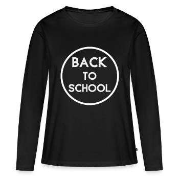 Schulanfang Verschwörungskreis - Frauen Premium Bio Langarmshirt - Schwarz - Vorne - Julia (174cm)