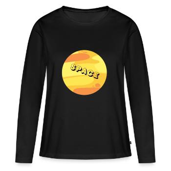 Space 4.0 - Frauen Premium Bio Langarmshirt - Schwarz - Vorne - Julia (174cm)