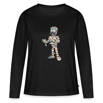 Mummy - Women's Premium Organic Long Sleeve Shirt - black - Front - Julia (174cm)