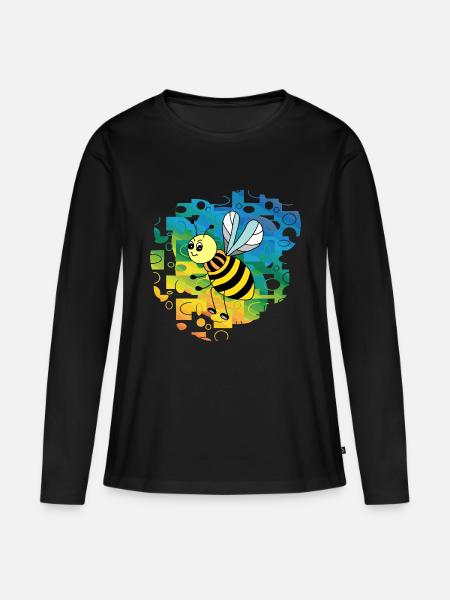 Insekt - Frauen Premium Bio Langarmshirt - Schwarz