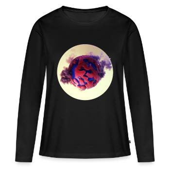 Terre pourpre - T-shirt manches longues Premium bio Femme - noir - Devant - Julia (174cm)