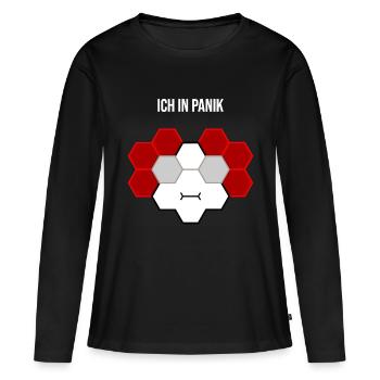 Ich in Panik - Frauen Premium Bio Langarmshirt - Schwarz - Vorne - Julia (174cm)