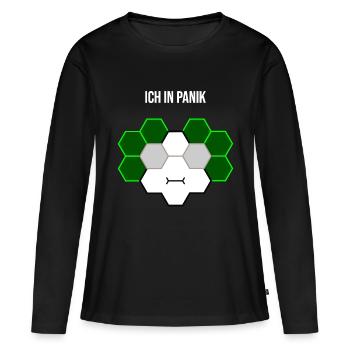 Ich in Panik - Frauen Premium Bio Langarmshirt - Schwarz - Vorne - Julia (174cm)