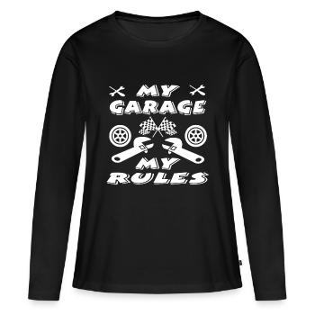 Auto - Frauen Premium Bio Langarmshirt - Schwarz - Vorne - Julia (174cm)