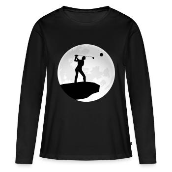 golf golf-fille golfclub golfeur golfeur - T-shirt manches longues Premium bio Femme - noir - Devant - Julia (174cm)