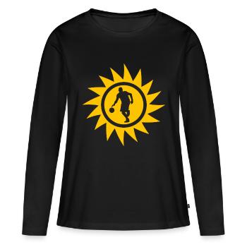 basketball basketballer basketball-saison - Frauen Premium Bio Langarmshirt - Schwarz - Vorne - Julia (174cm)