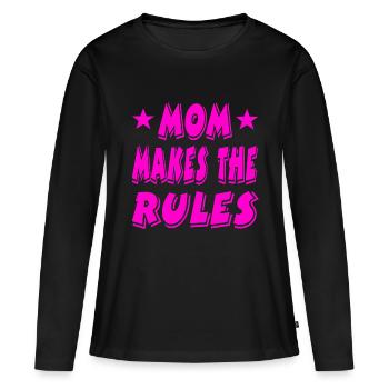 Mutter - Frauen Premium Bio Langarmshirt - Schwarz - Vorne - Julia (174cm)