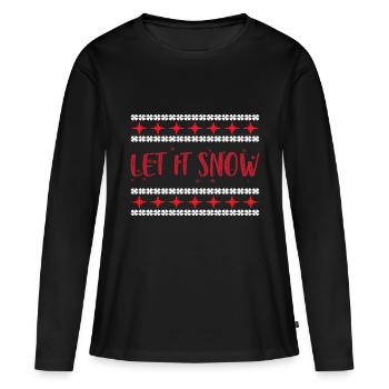 Laissez-le neiger - T-shirt manches longues Premium bio Femme - noir - Devant - Julia (174cm)