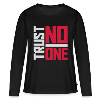 ne faites confiance à personne pour ne citer - T-shirt manches longues Premium bio Femme - noir - Devant - Julia (174cm)