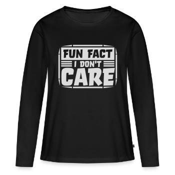 Je me fiche des faits - T-shirt manches longues Premium bio Femme - noir - Devant - Julia (174cm)