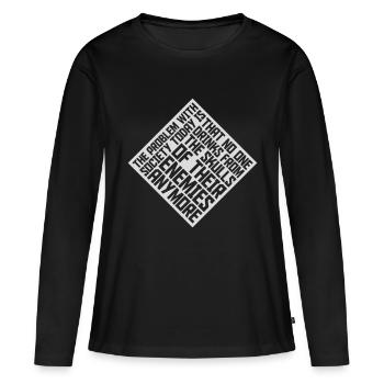boissons de crânes ennemis - T-shirt manches longues Premium bio Femme - noir - Devant - Julia (174cm)