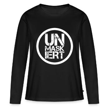 UN MASKED - Démasqué - Démasqué. NOUVEAU HIT! - T-shirt manches longues Premium bio Femme - noir - Devant - Julia (174cm)