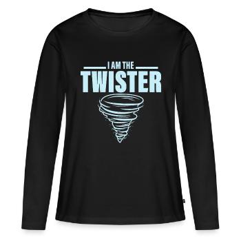 Je suis le météorologue météorologue de météorologie Twister - T-shirt manches longues Premium bio Femme - noir - Devant - Julia (174cm)