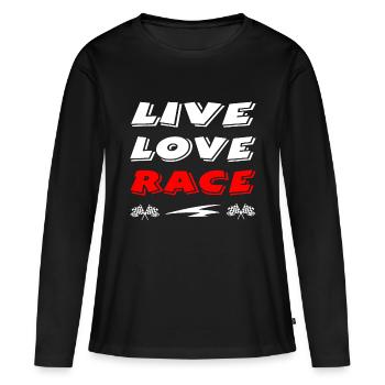 Auto - Frauen Premium Bio Langarmshirt - Schwarz - Vorne - Julia (174cm)