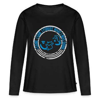 Je suis venu voir oublier - T-shirt manches longues Premium bio Femme - noir - Devant - Julia (174cm)