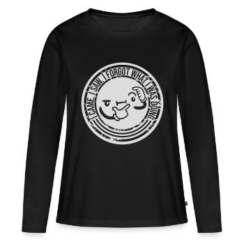 Je suis venu voir oublier - T-shirt manches longues Premium bio Femme - noir - Devant - Julia (174cm)