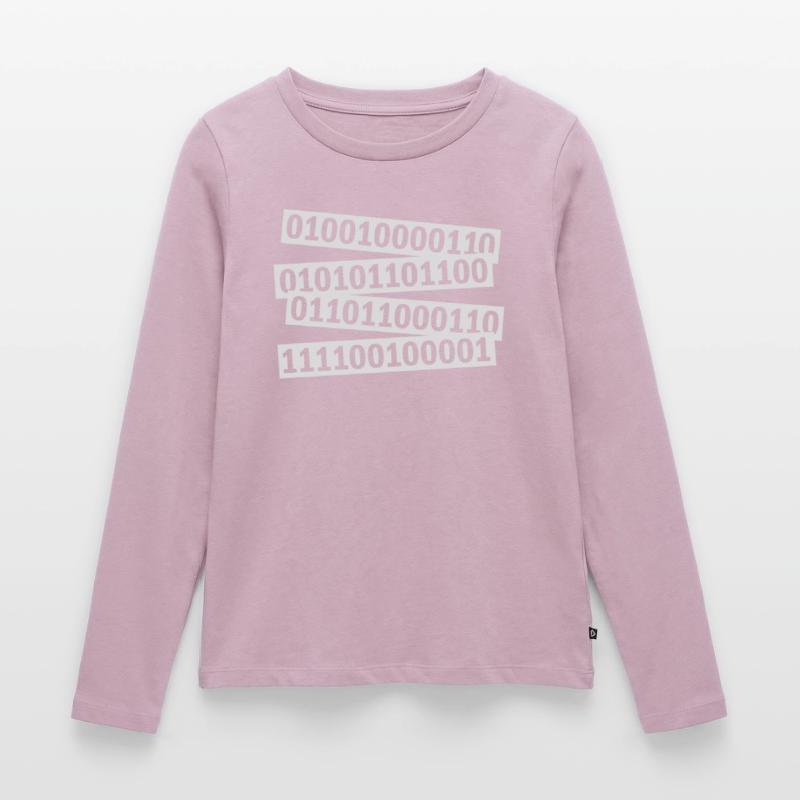 Binary Code Program Language Women's Premium Organic Long Sleeve Shirt