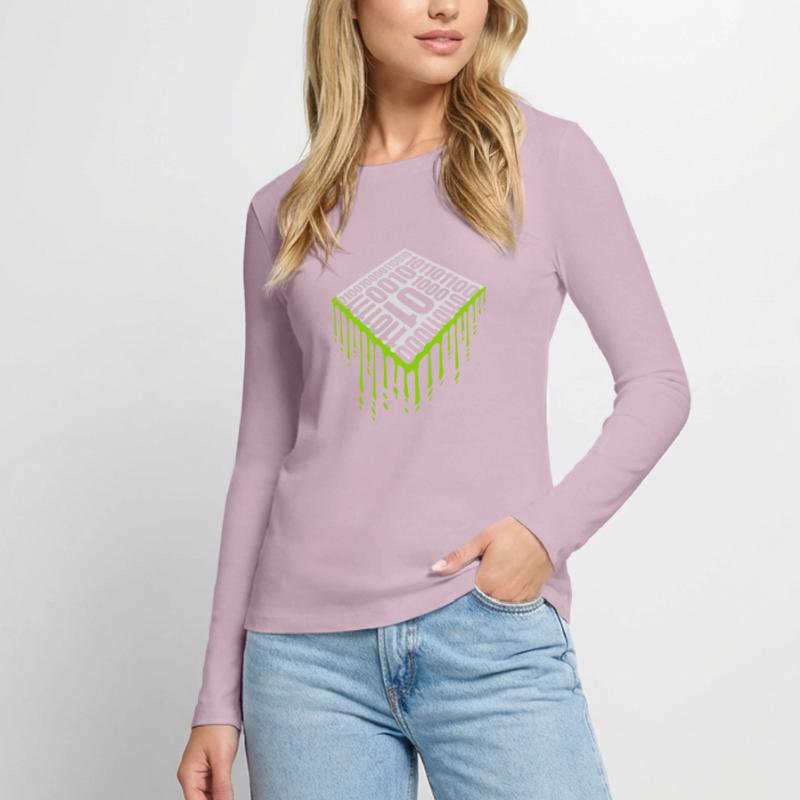 Binary Code Program Language Women's Premium Organic Long Sleeve Shirt
